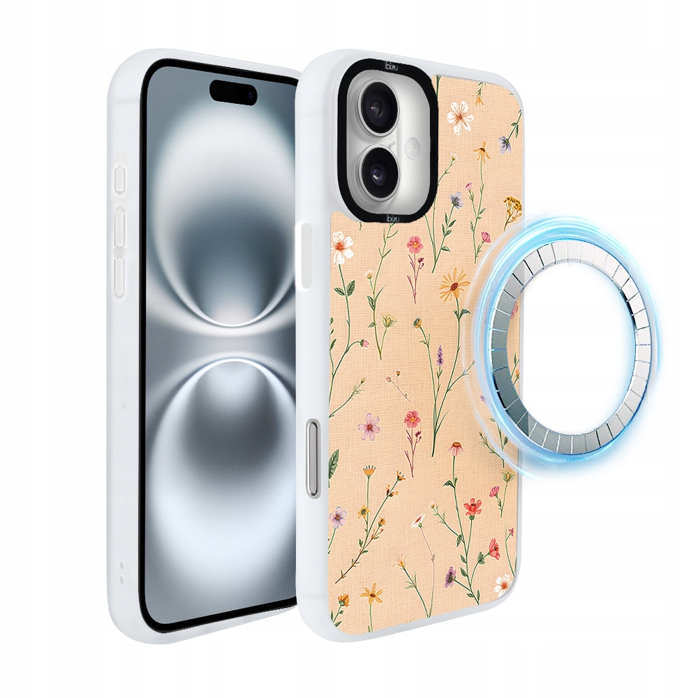 Pouzdro pro iPhone 16 Ibizu DropGuard Matt s MagSafe, korálová louka