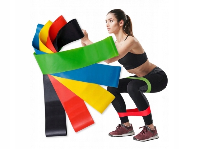 GUMY OPOROWE DO ĆWICZEŃ TAŚMY TRENINGOWE FITNESS Długość (cm) 60