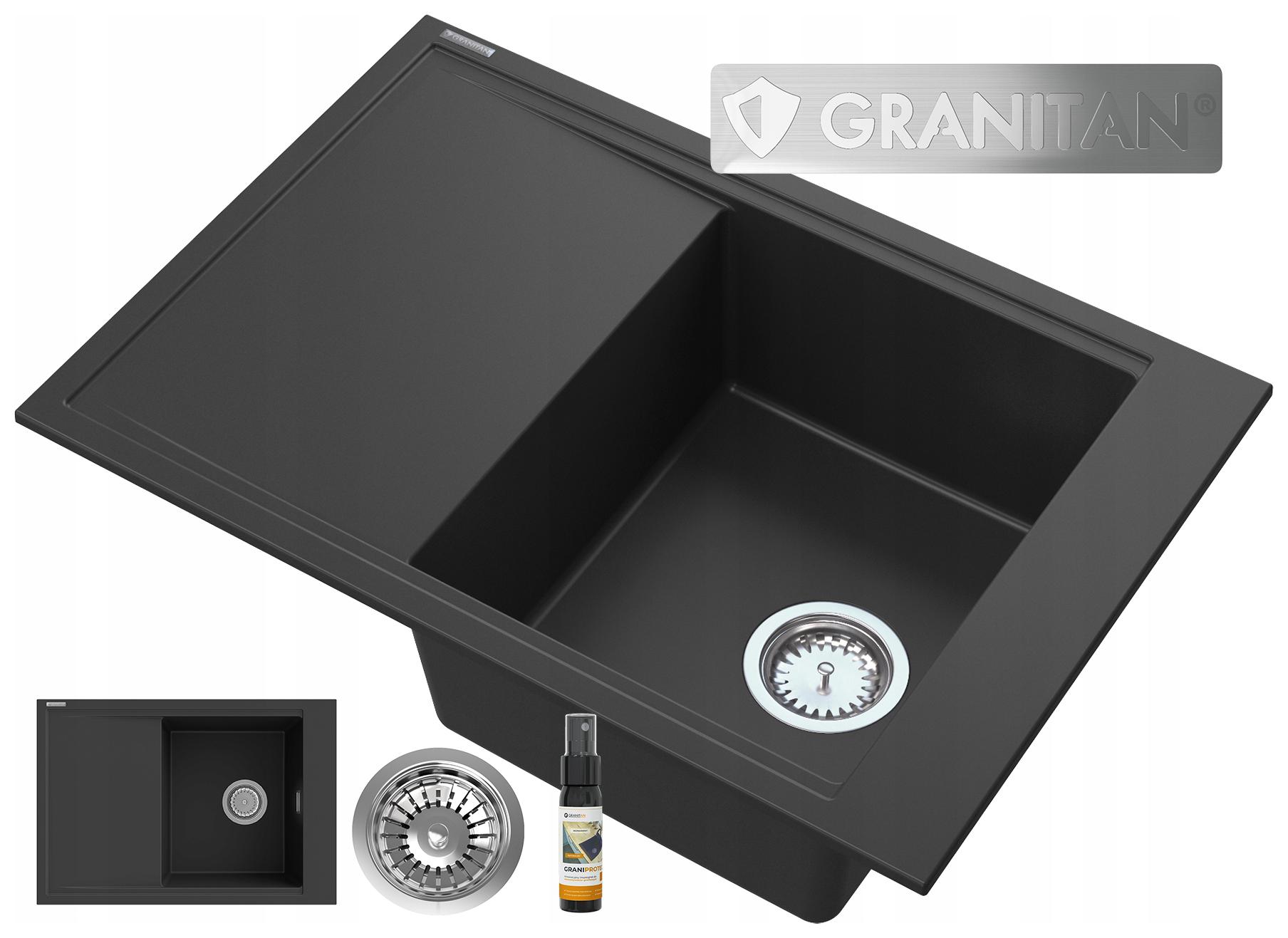 Granitový Dřez S Odkapávačem, 1 Komorová Nádoba