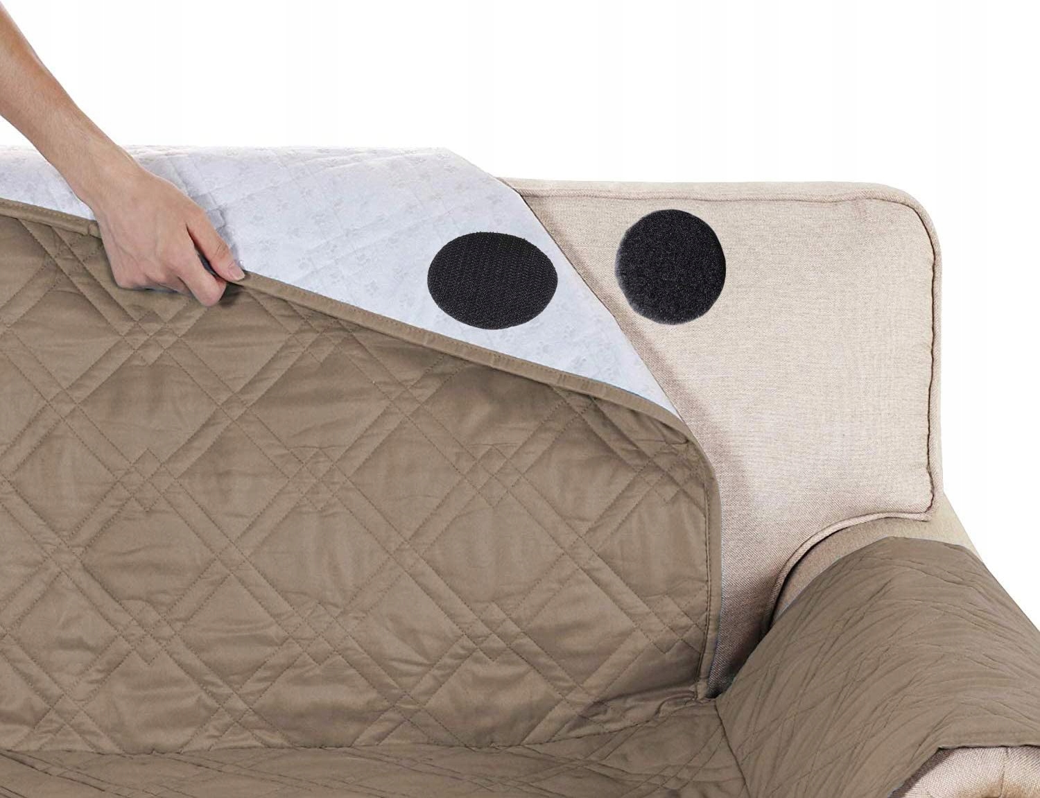 6x Rzepy antypoślizgowe pod dywan wykładzinę podkładka na rzep naklejki Długość 5 cm