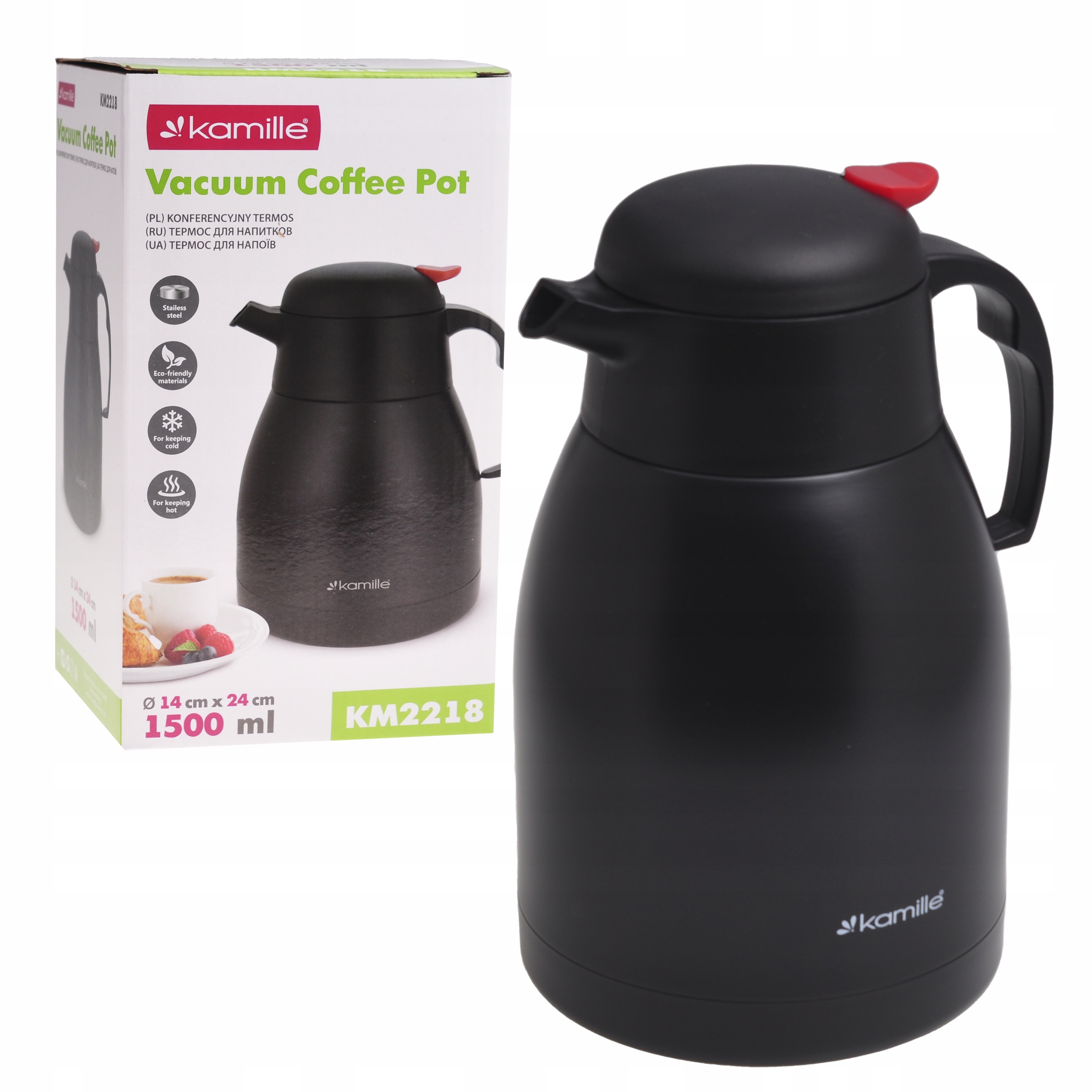 TERMOS DZBANEK KONFERENCYJNY STALOWY SZCZELNY KAMILLE