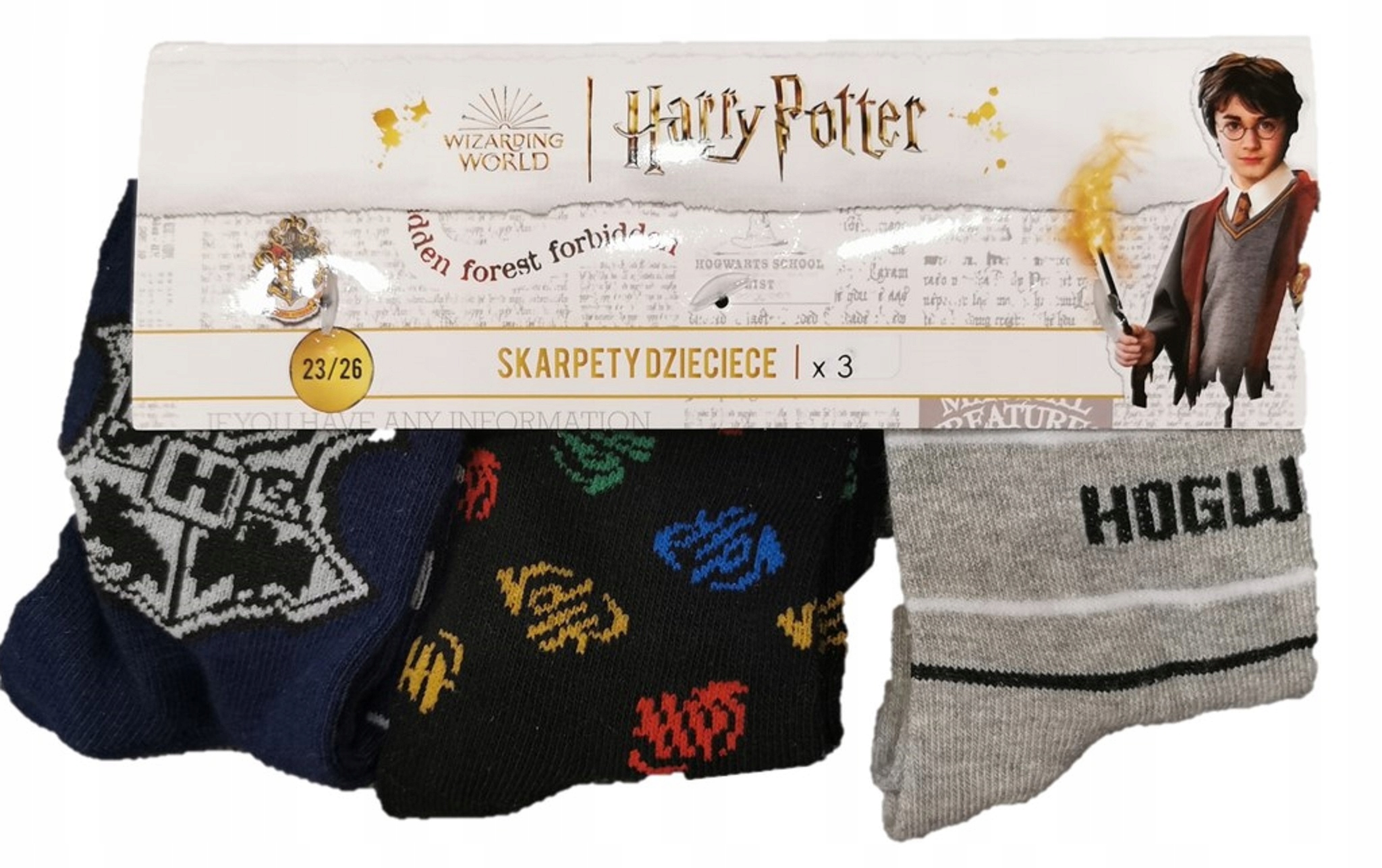 

Skarpetki Harry Potter 35/38 Hogwarts 3-pack