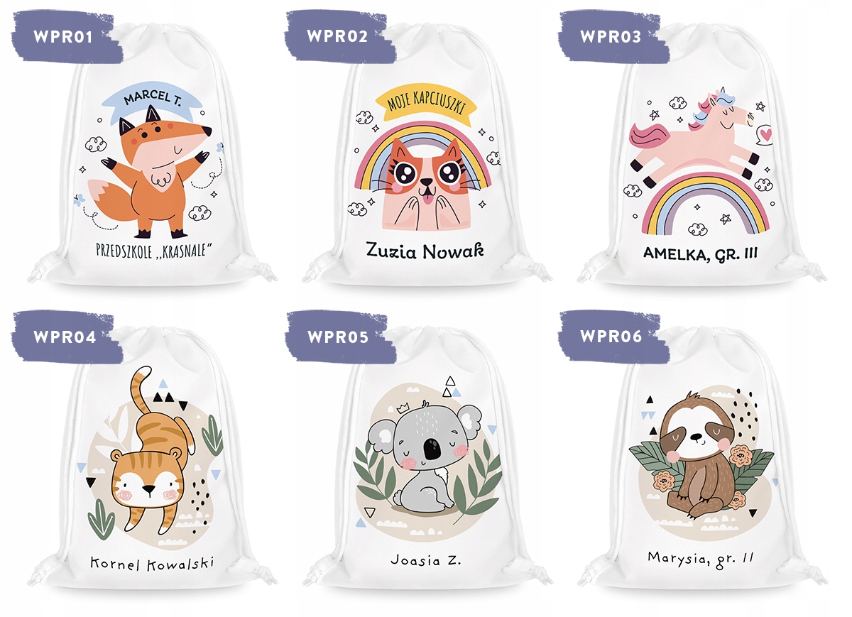 WOREK DO PRZEDSZKOLA ŻŁOBKA SZKOŁY IMIĘ DZIECKA AUTO Kod producenta WPR00