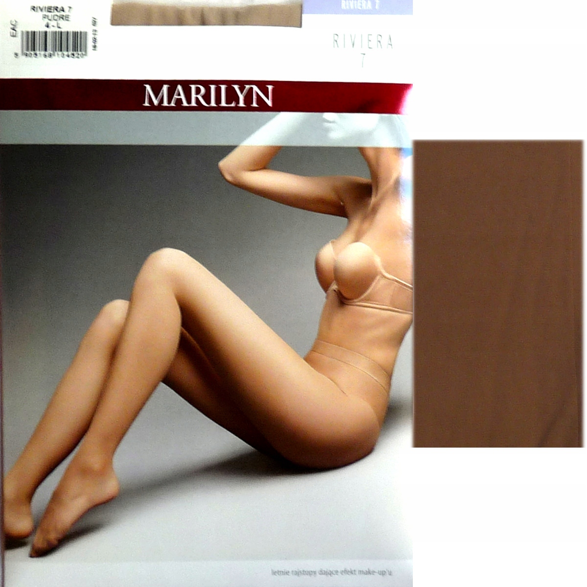 

Marilyn Riviera 7 R4 beige rajstopy efekt Make up