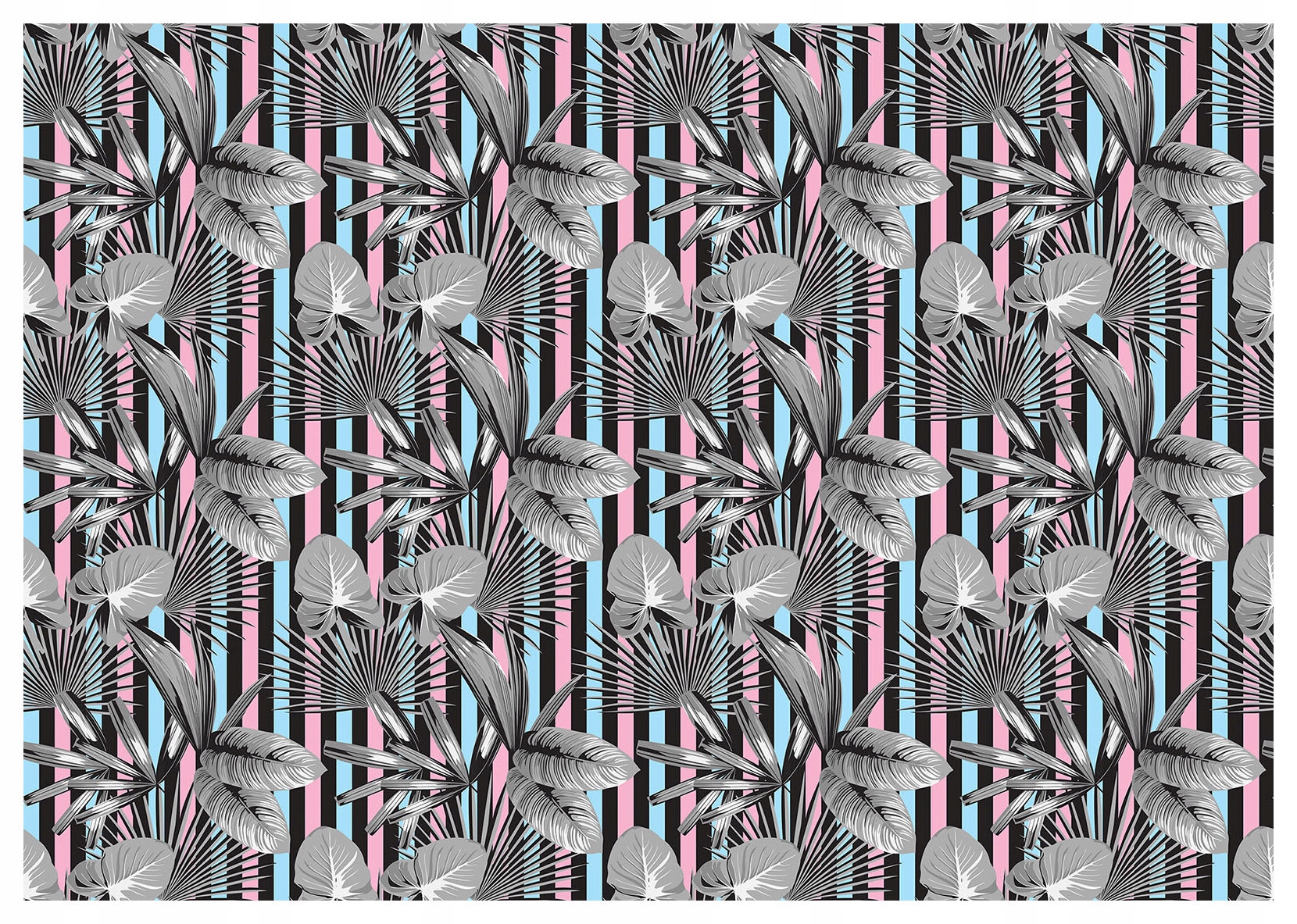 Fototapeta Palmy Listy trópov a Geometrické pruhy 400x280 lepidlo