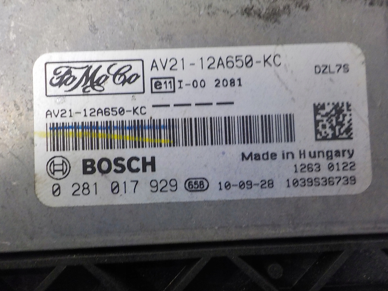 MAZDA computer bedienteil AV21-12A650-KC 0281017929