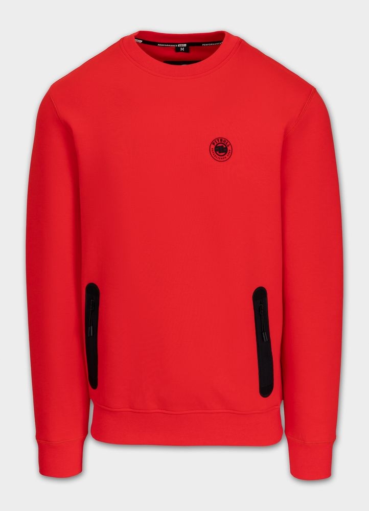 Pánská Mikina Pitbull Klasická Mikina Crewneck Hladká Sportovní Dogwood
