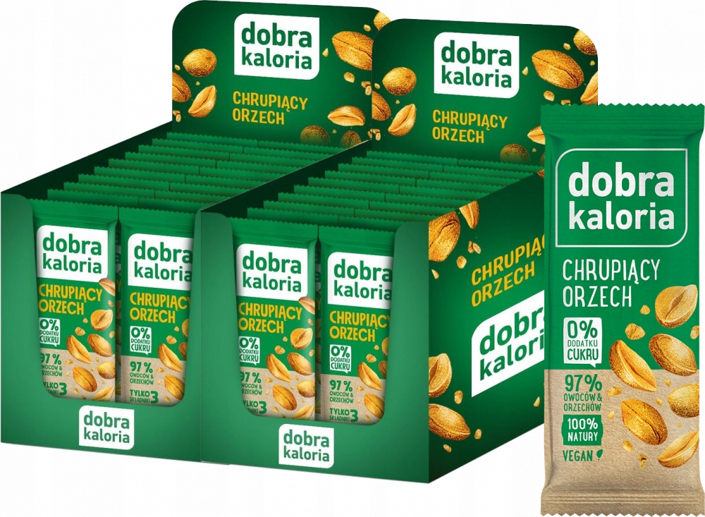 Baton Dobra Kaloria Chrupiący Orzech 35g x40