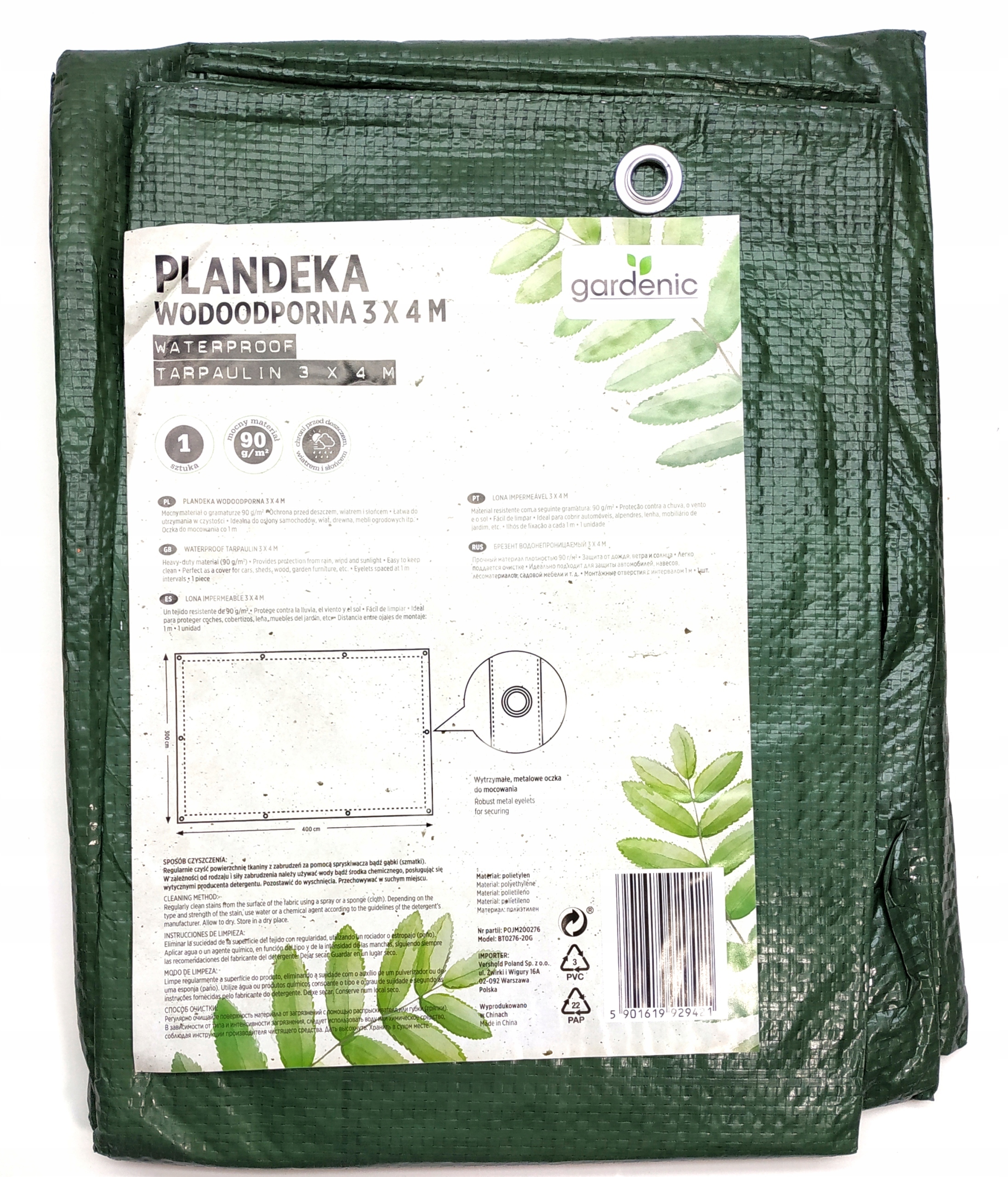 

Plandeka wodoodporna 3 x 4 M