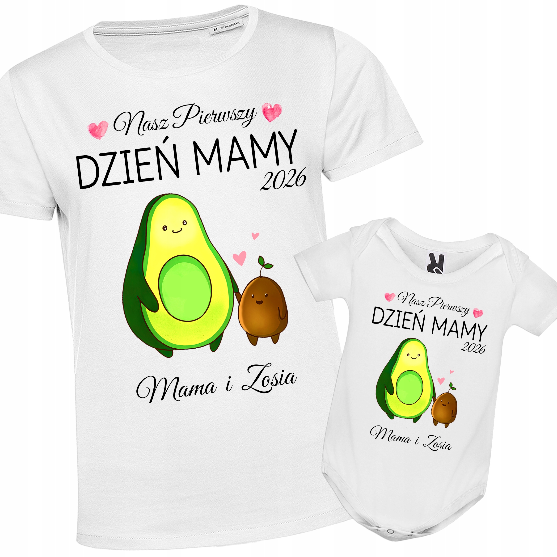 Zestaw Nasz Pierwszy Dzień Mamy 2026 Koszulka Dla Mamy Body Dla Dziecka XL