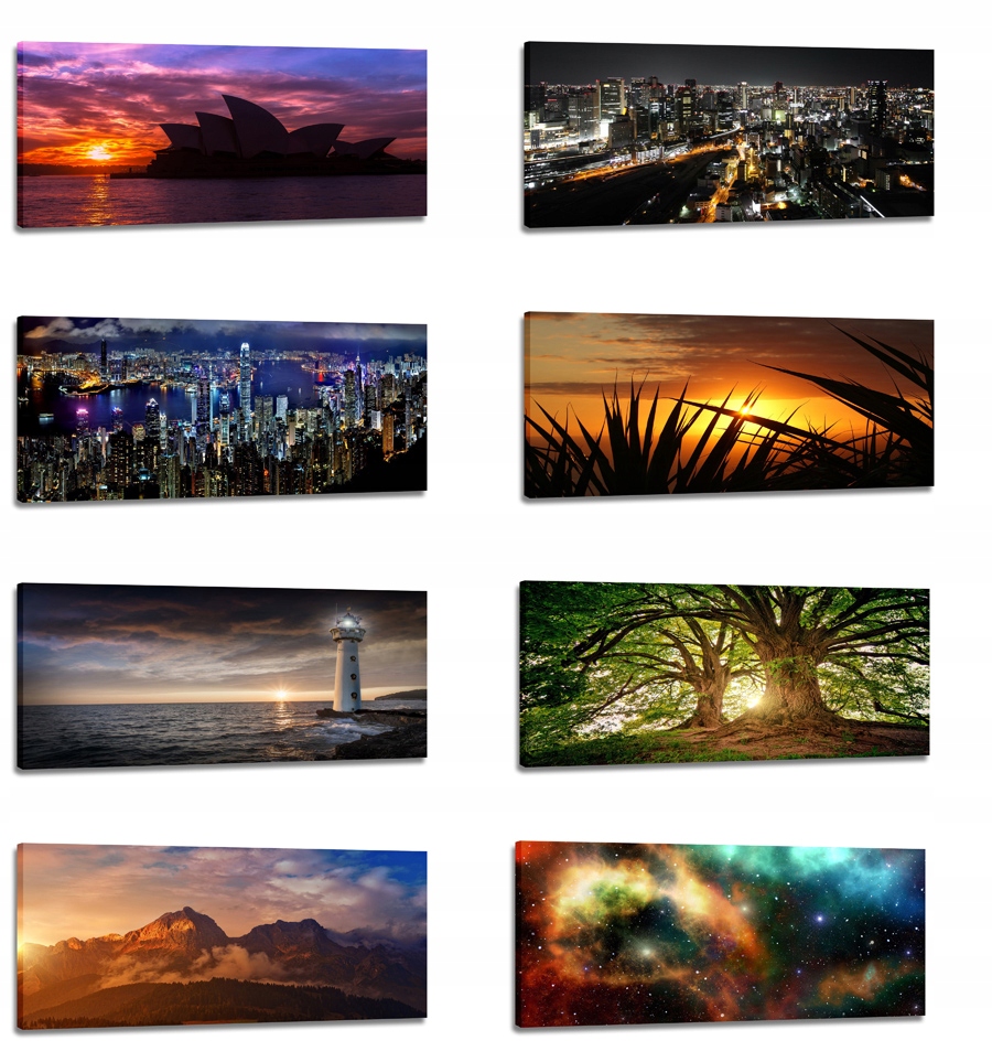 OBRAZ LED 150x70 KINKIET LED pilot Miasto nocą Rodzaj gwintu zintegrowane źródło LED