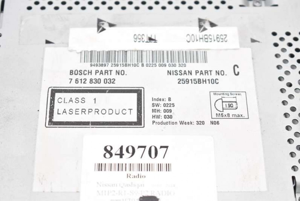 радио головное устройство CD aux 25915BH10C nissan qashqai 1 и 10-14