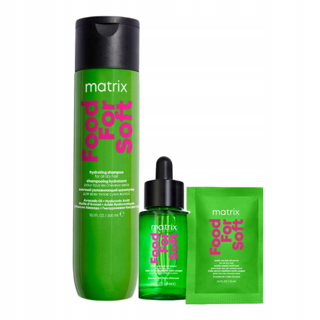 Matrix Food For Soft Szampon do włosów zniszczonych, Food For Soft olejek