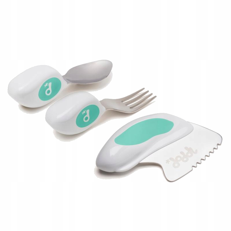 

Sztućce metalowe dla dzieci kolor zielony