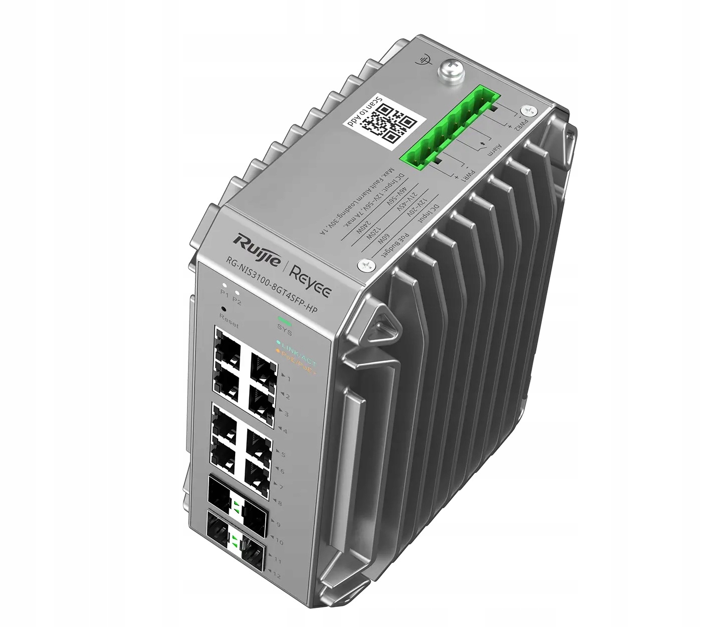 Switch přepínač Ruijie Cloud RG-NIS3100-8GT4SFP-HP IP40 Ruijie