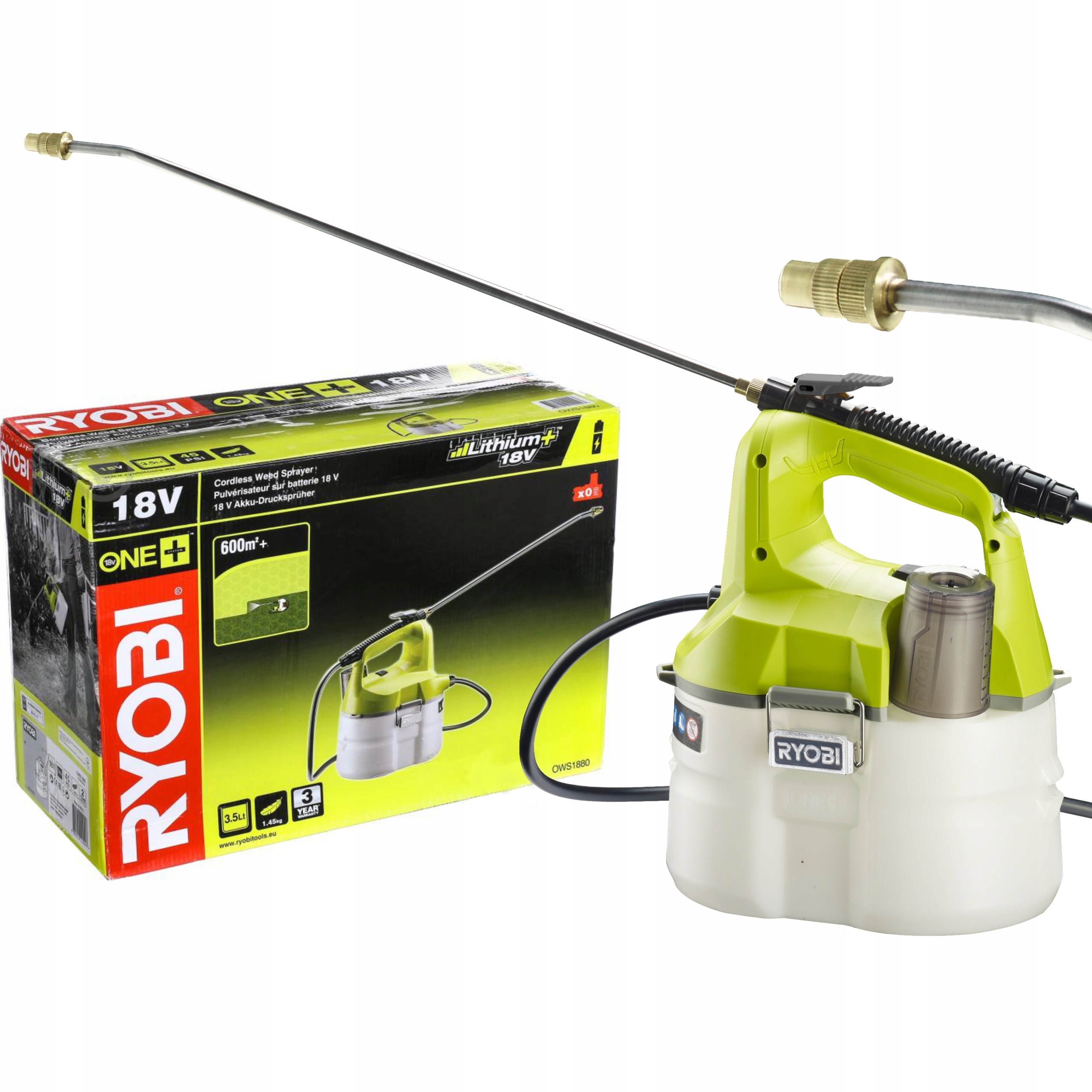 Ryobi Záhradný Akumulátorový Postrekovač 3,5 L Na Burinu 18V OVS1880