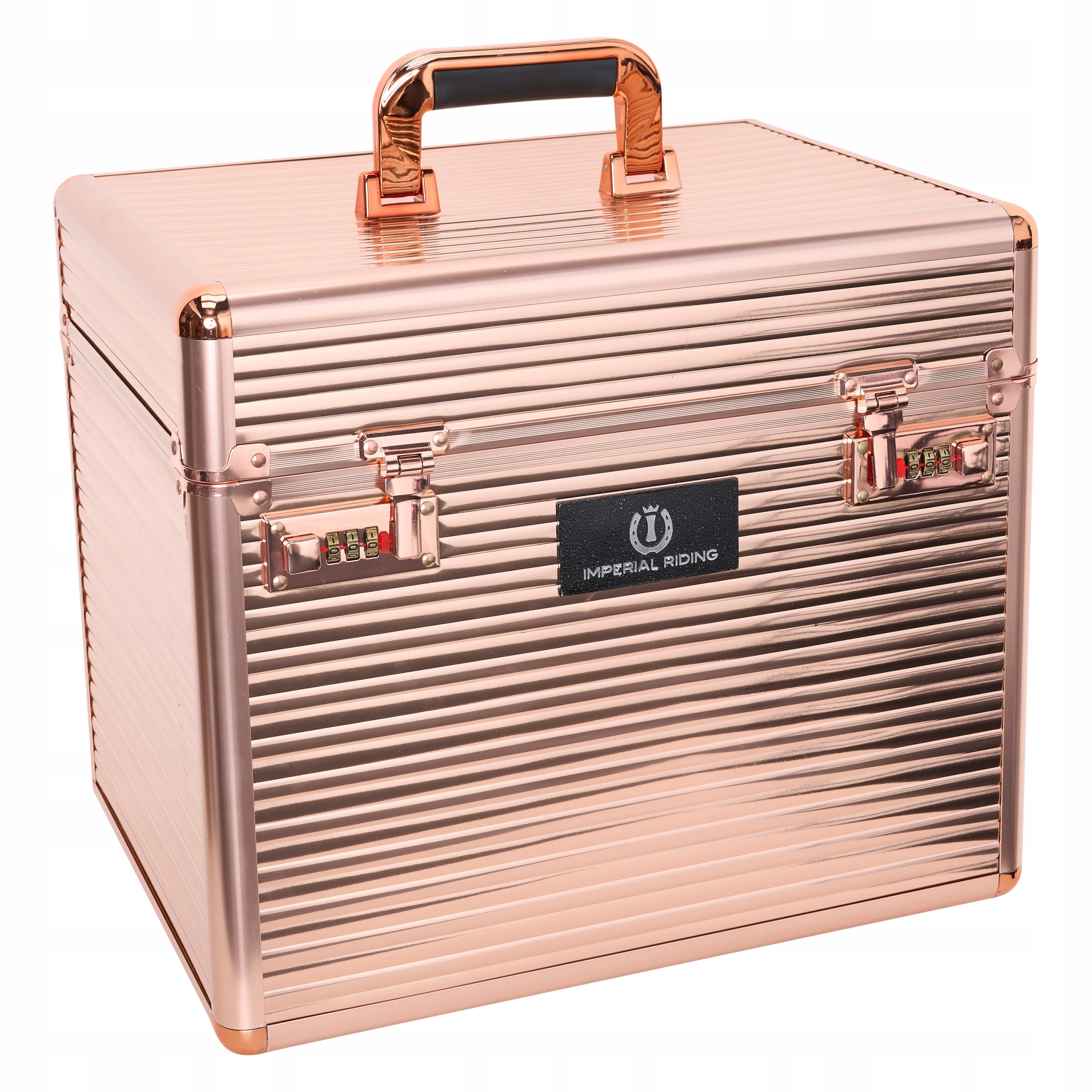 Krabička na kartáče Imperial Riding Shiny Classic rosegold růžové zlato