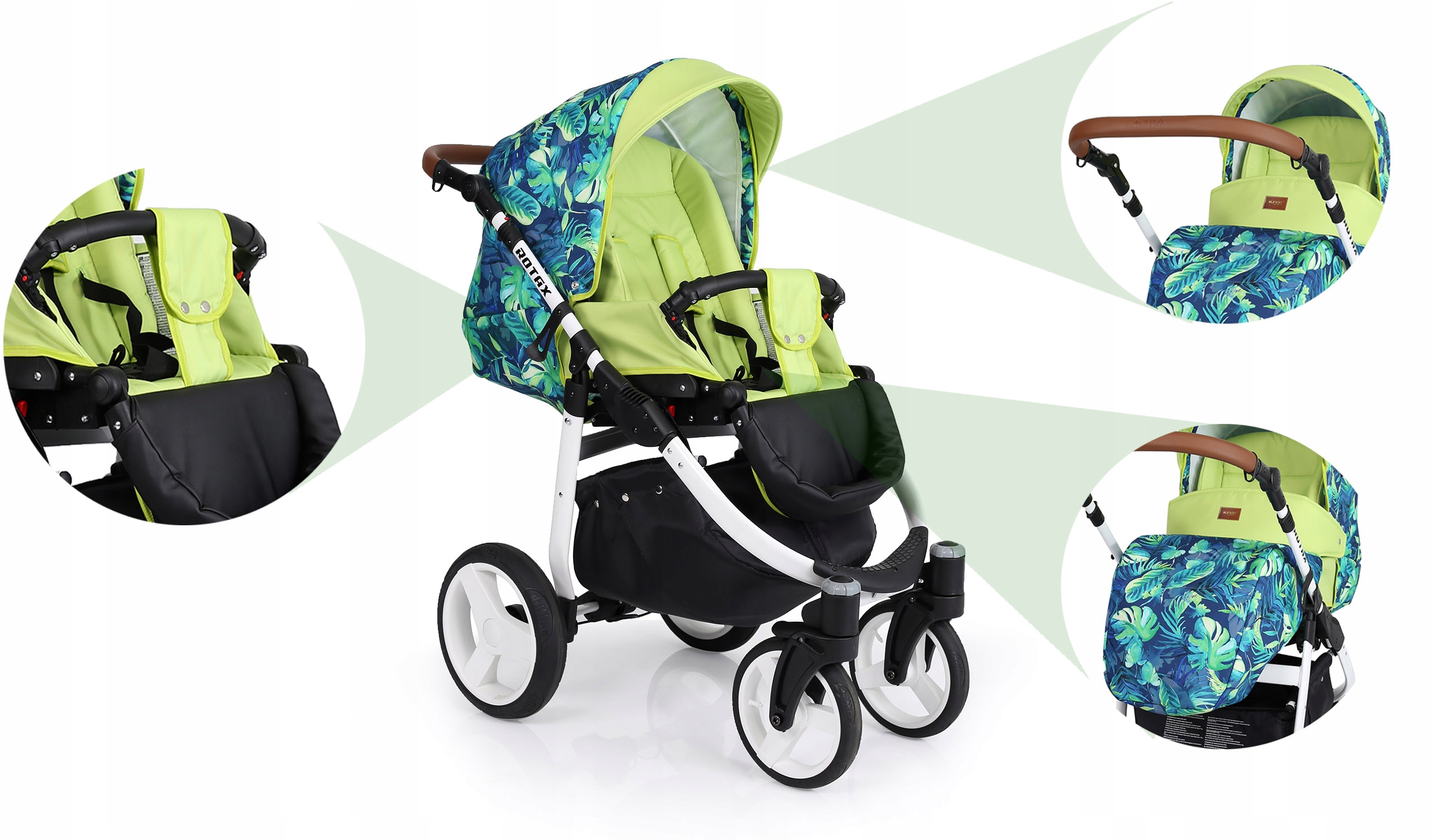 Wózek dziecięcy ROTAX 3w1 dla dzieci KUNERT Model Rotax Alu