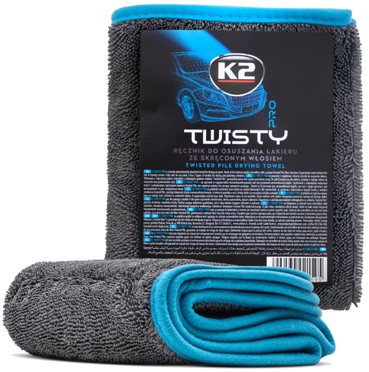 K2 Twisty Pro Ręcznik Do Osuszania Lakieru Ze Skręconym Włosiem 40X60CM 600