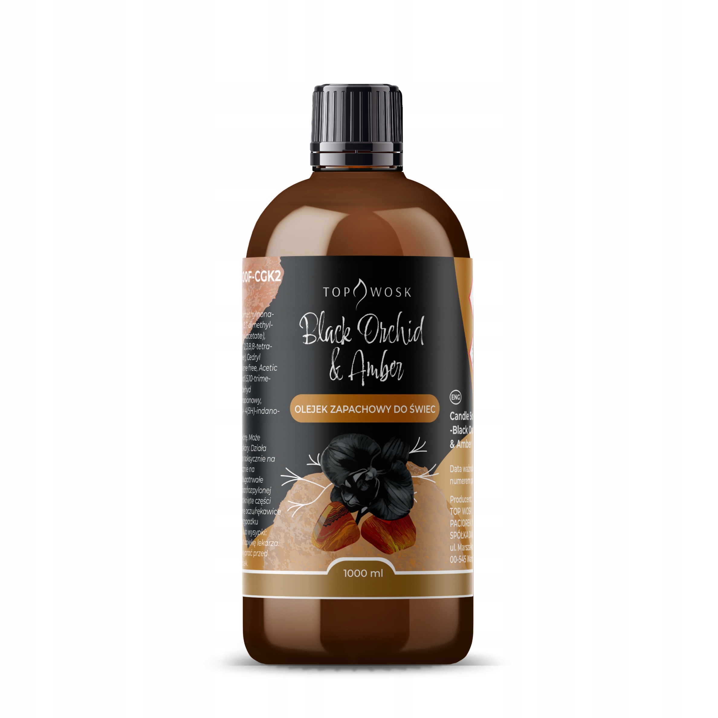 Vonný olej do sviečok Black Orchid & Amber 1000 ml, vôňa do vosku