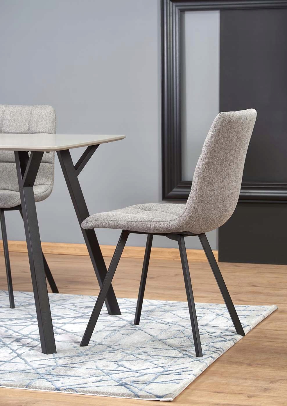 STÓŁ 80X140 JASNY POPIEL / CZARNY BALROG LOFT Wysokość mebla 74 cm