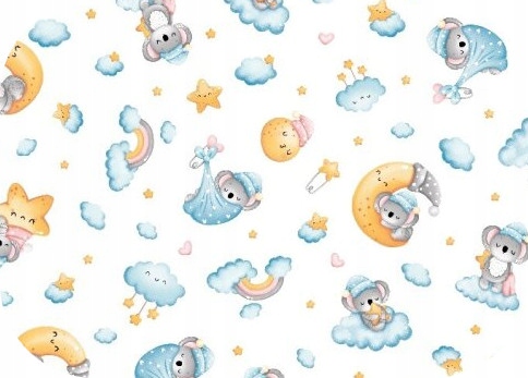 Pielucha Flanelowa 80x80 Miś Księżyc ŻN