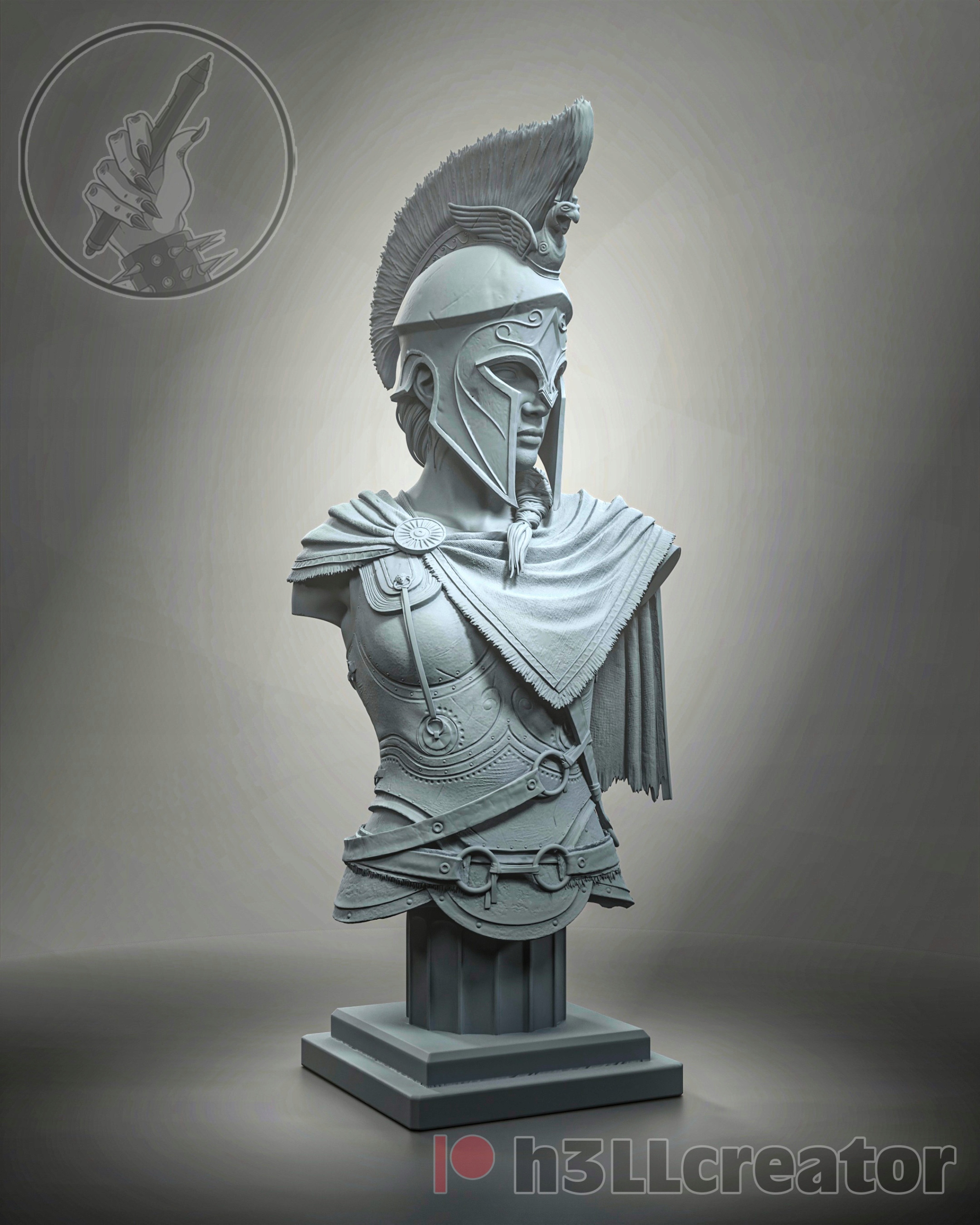 Figurka Kassandra Assassin's Creed Odyssey Busta h3LL creator Tisk 12K