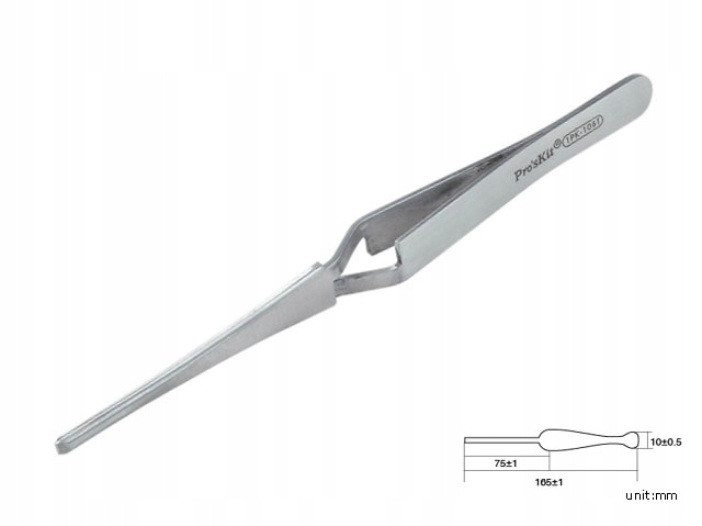 Pęseta metalowa magnetyczna nierdzewna 165mm