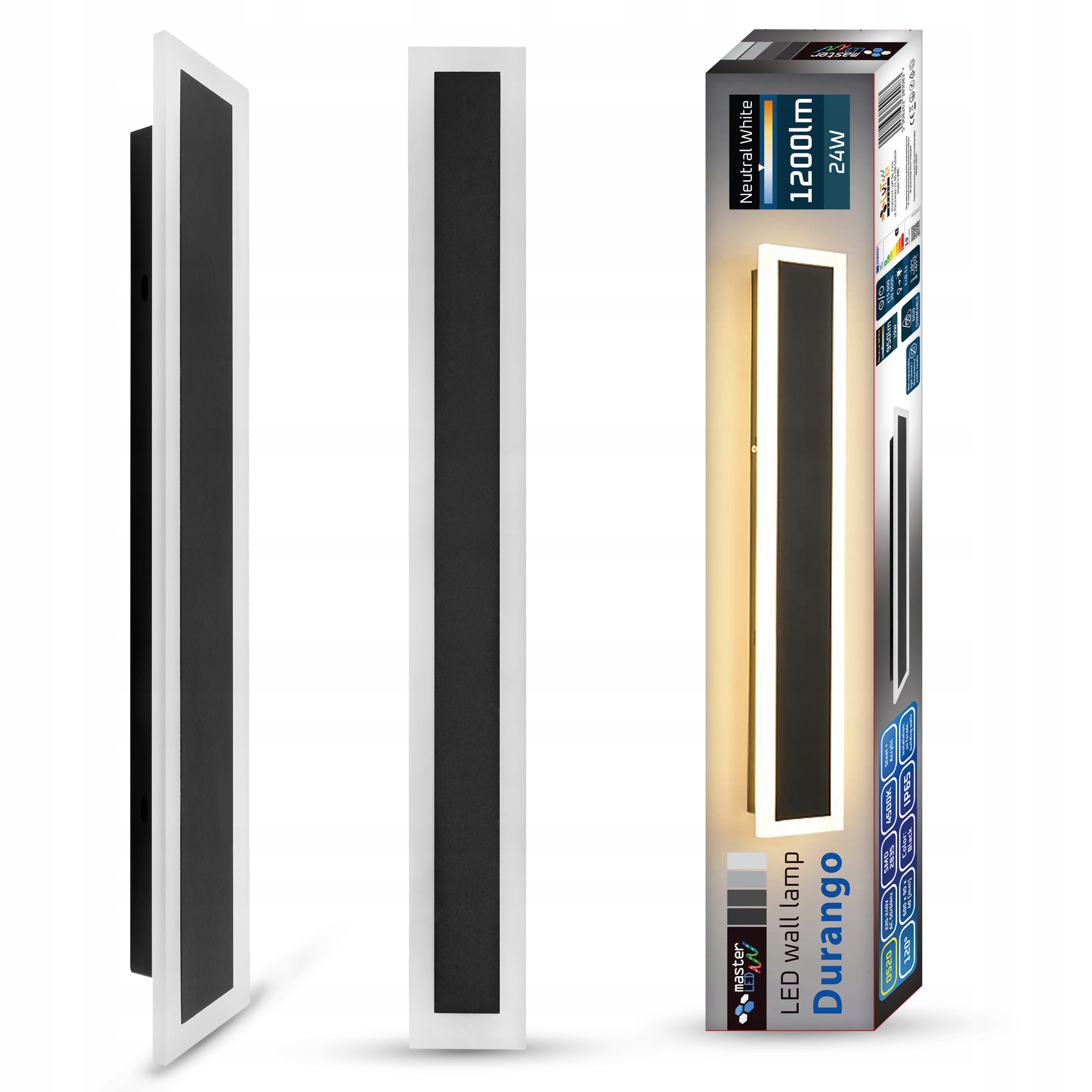 Zahradní fasádní lampa s venkovním svítidlem IP65 nástěnná 24W Led 80 cm