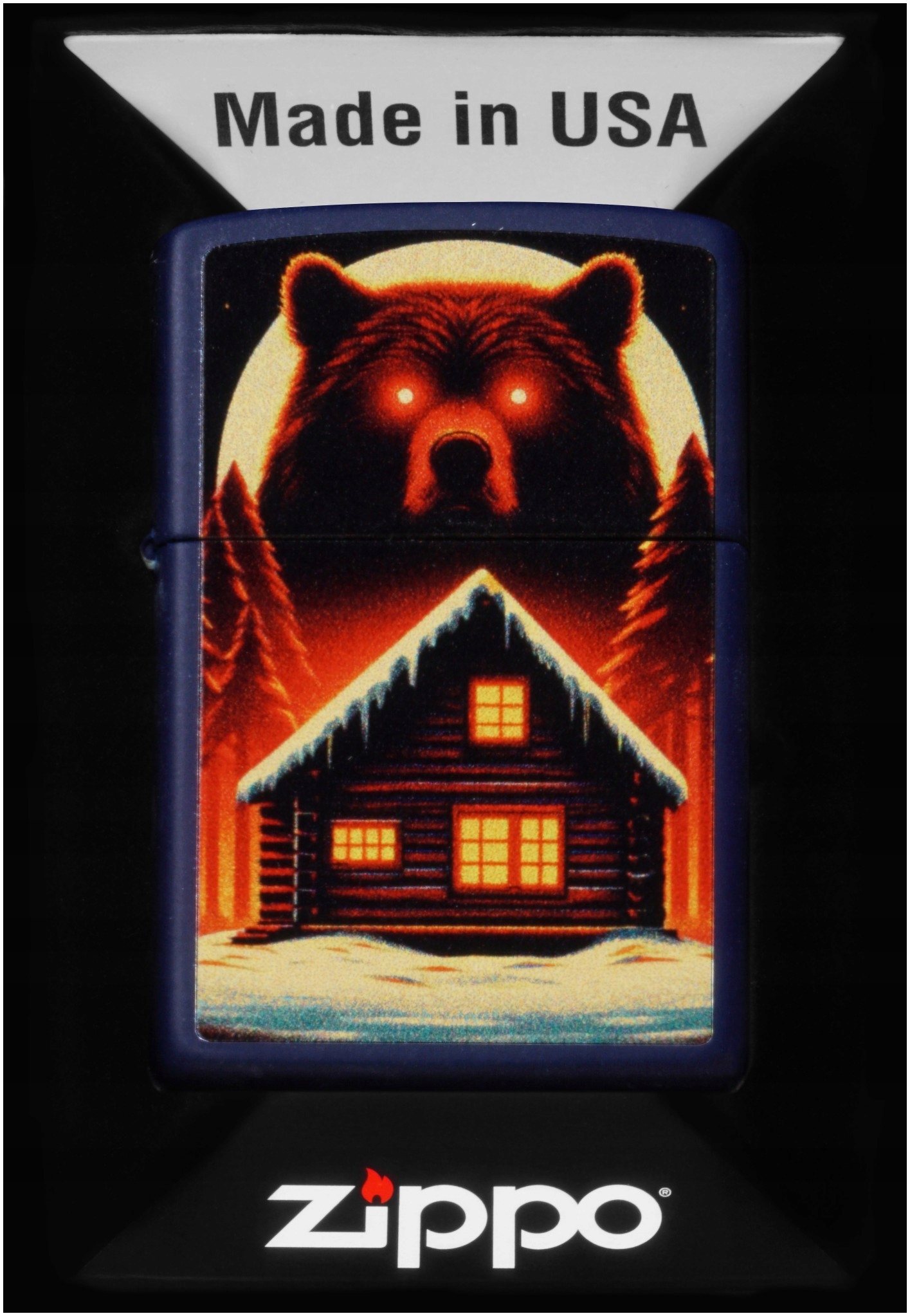 Zapalovač Zippo Bear And Cabin Design 60007363 Větruodolný benzínový