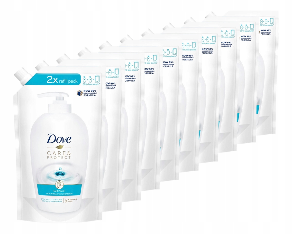 Dove Care &amp; Protect Pečující tekuté mýdlo zásoba 10 x 500 ml