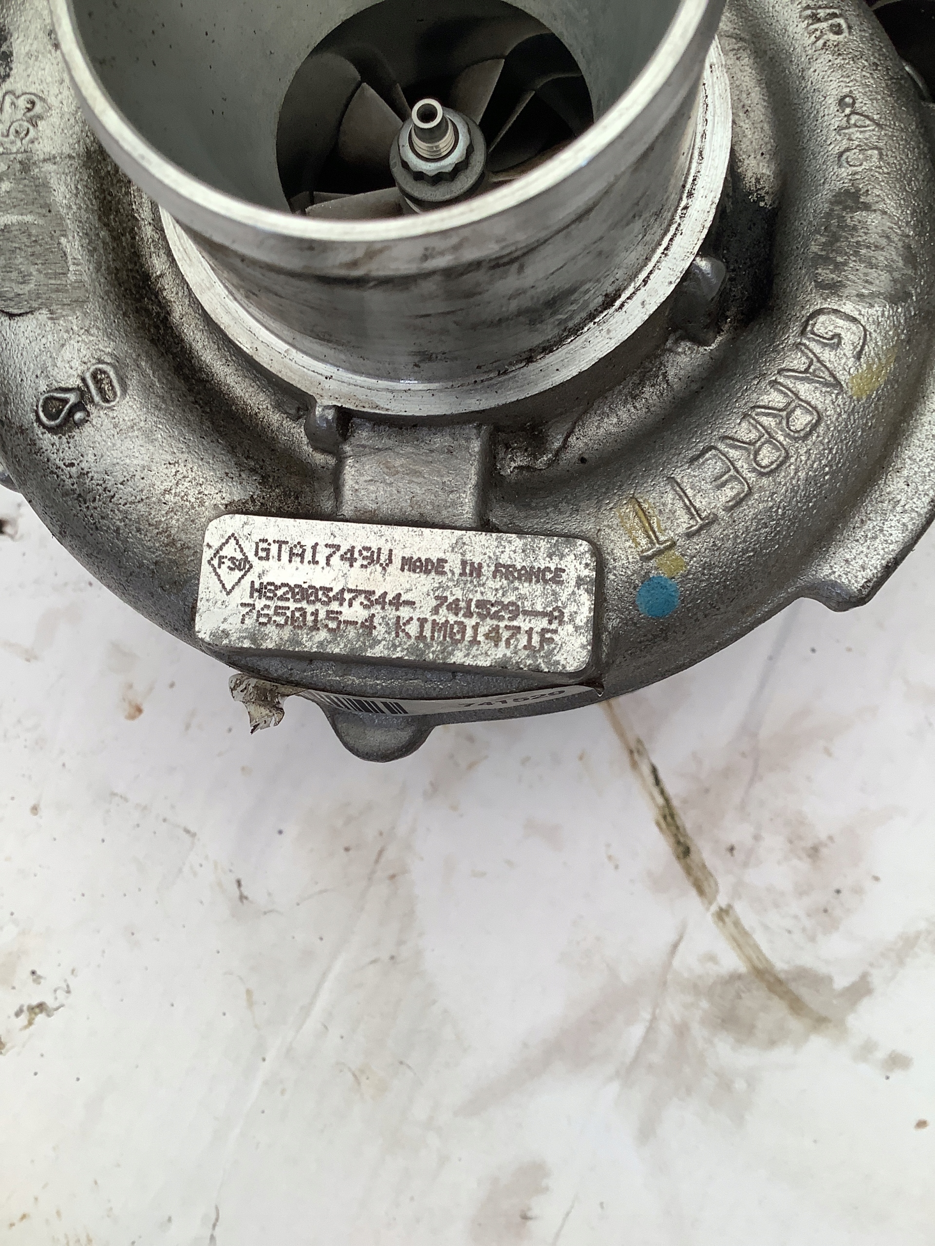 renault oe GTA1749V 8200347344 турбина Garrett