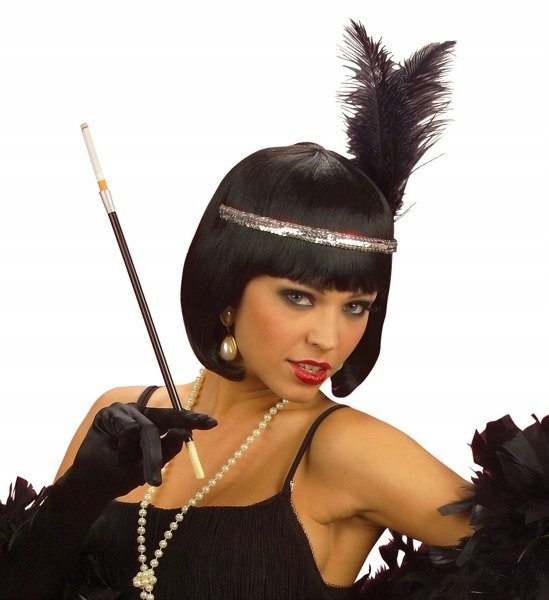 FIFKA CZARNA CYGARETKA RETRO LATA 20 34 CM Płeć uniseks