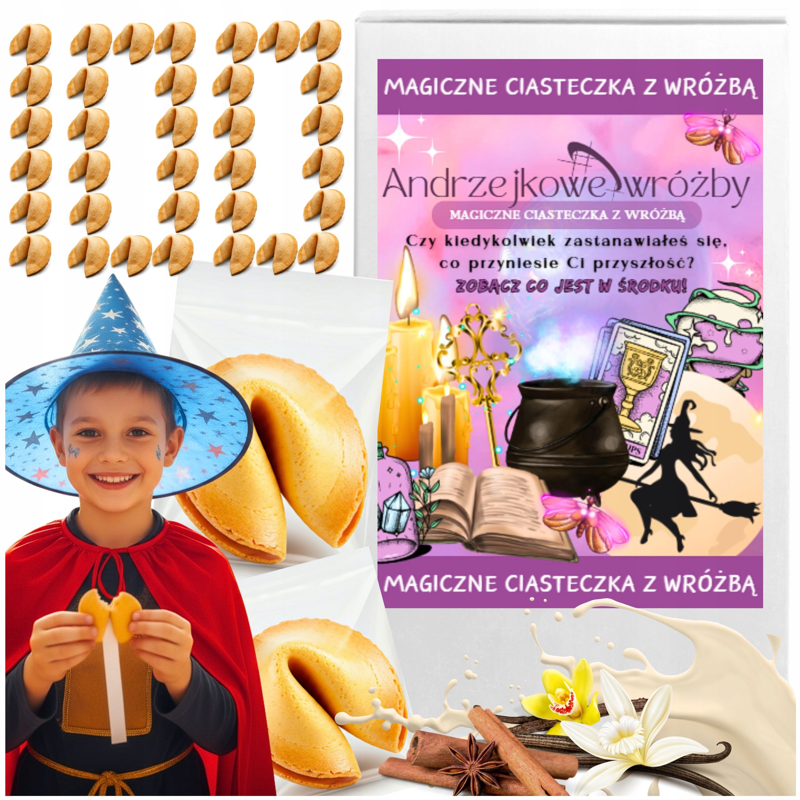 Sušenky s věštbou Andrzejkové Na Svatoondřejská Noc Poděkování hostům 100ks