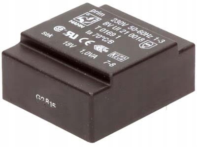 TZZB1-18 Transformator zalewany 18V-56mA, 1VA HAHN