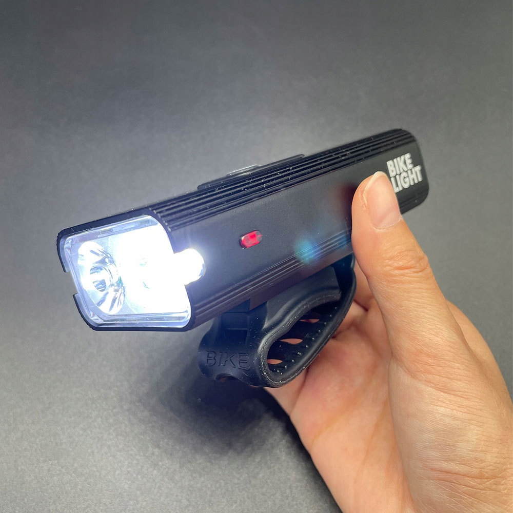 LAMPKA ROWEROWA LED PRZÓD 2200 LUMENÓW MOCNA + TYŁ oświetlenie rowerowe Marka Inna marka