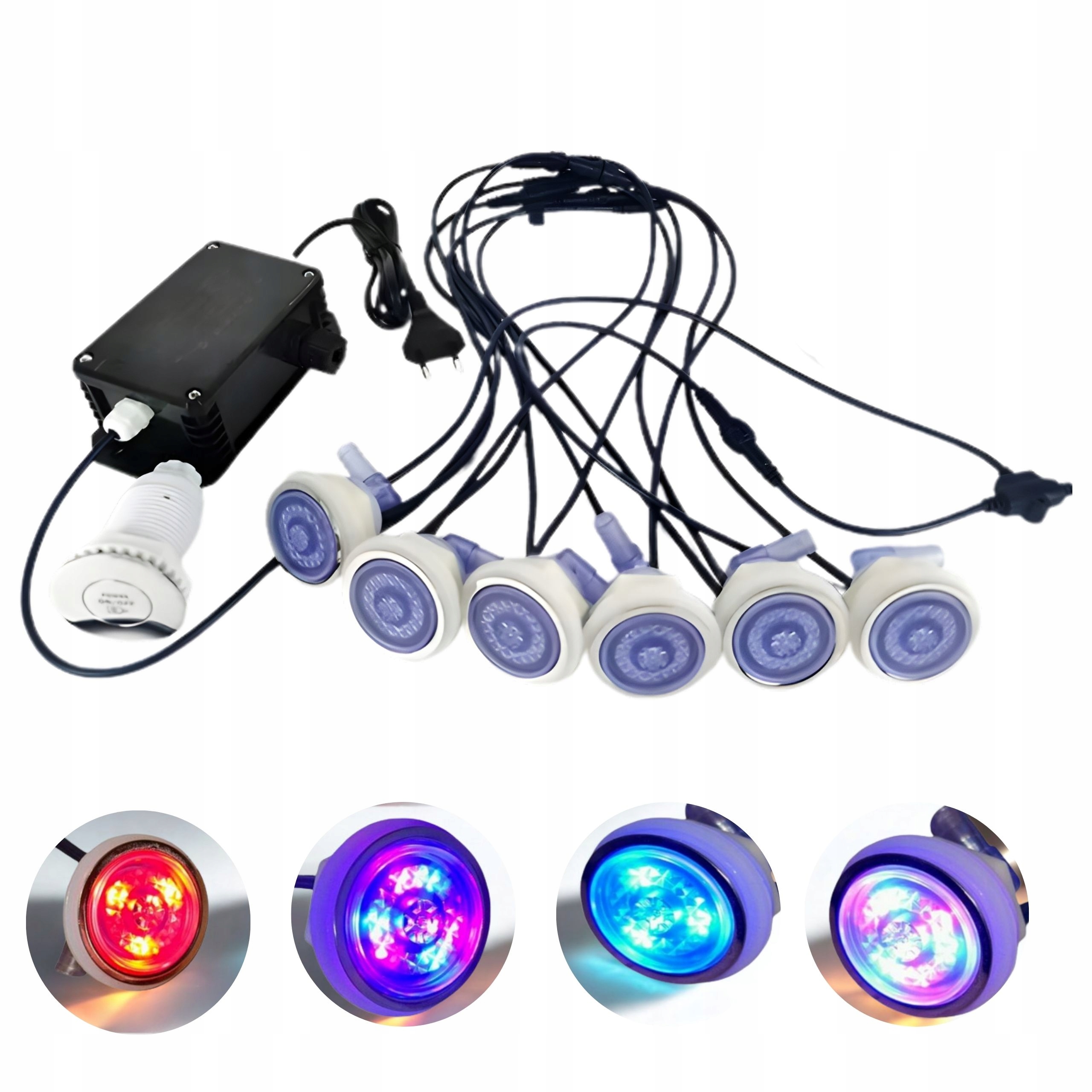 Led Aeromasážne Trysky 12 Ks Na Jacuzi, Záhradnú Plesovú Súpravu, Viacfarebné