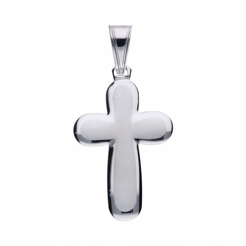 Rhodiovaný stříbrný křížek 925 přívěsek matný na památku