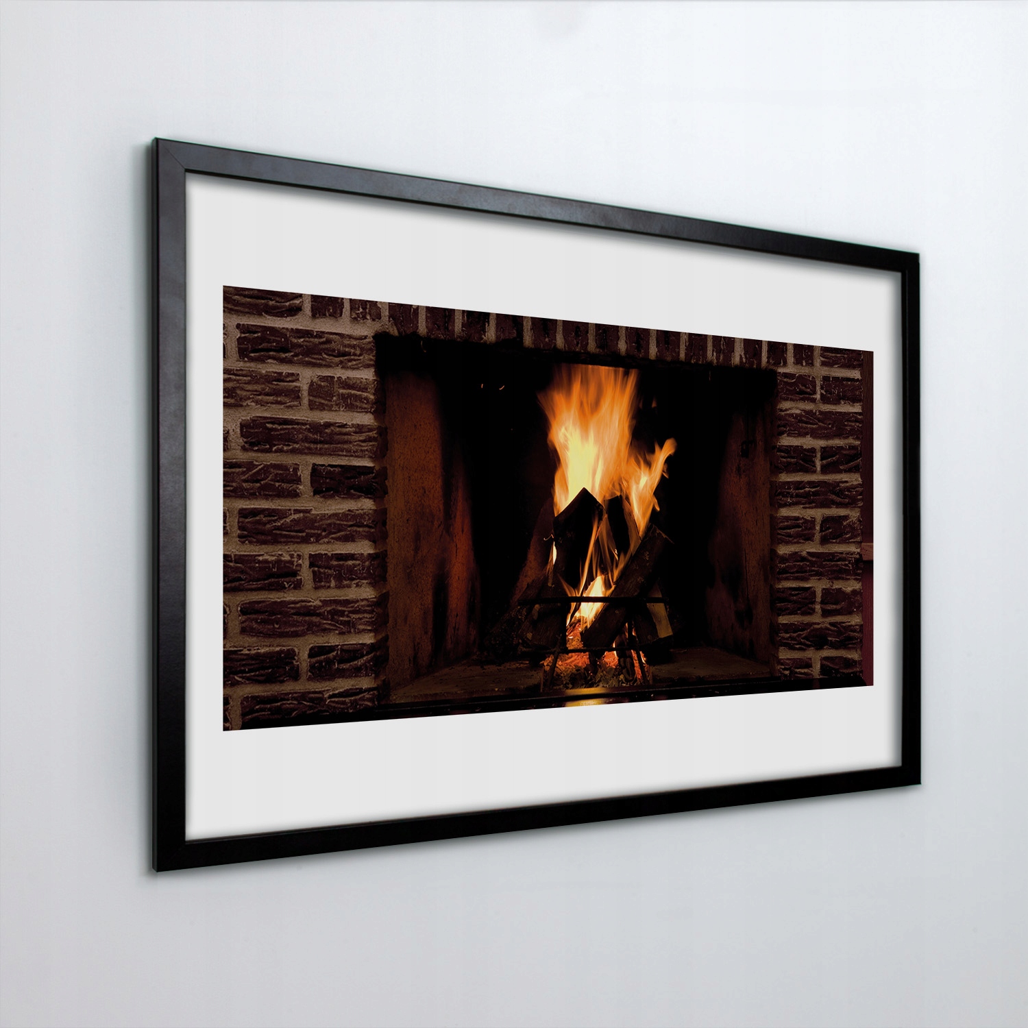Obraz v rámu Mdf do obývacího pokoje Krb oheň 60x40 cm