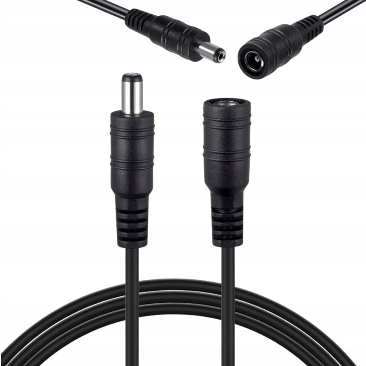 PRZEDŁUŻACZ ZASILANIA do KAMER DC 5m 5.5/2.1mm PRZEDŁUŻKA KABEL ZASILAJĄCY