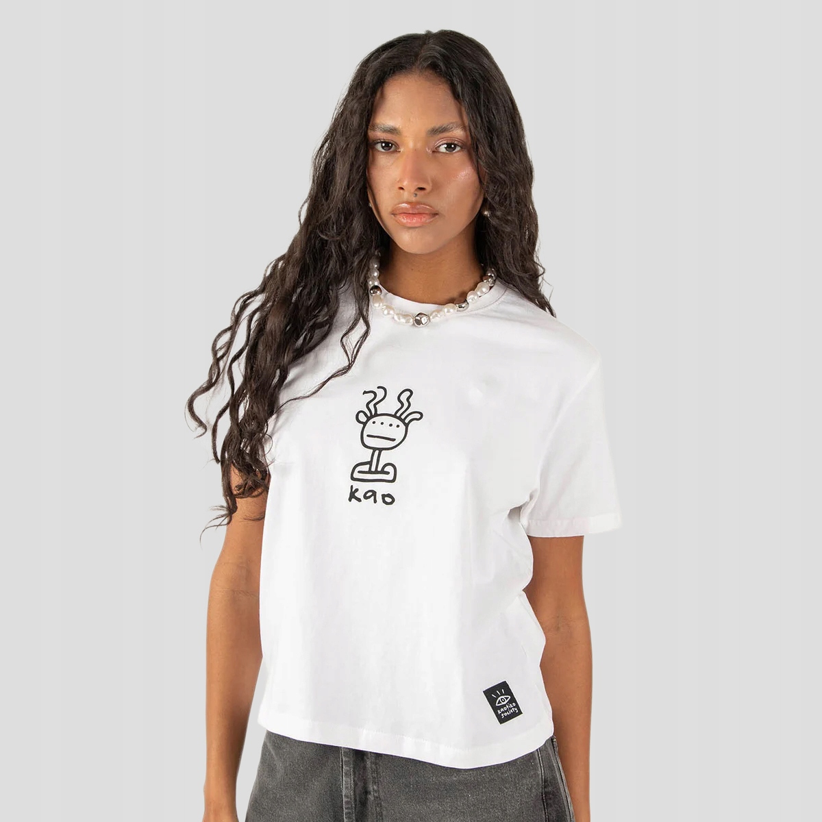 Tričko Kaotiko Washed Urban Boy Eye M, Bílá, Městské