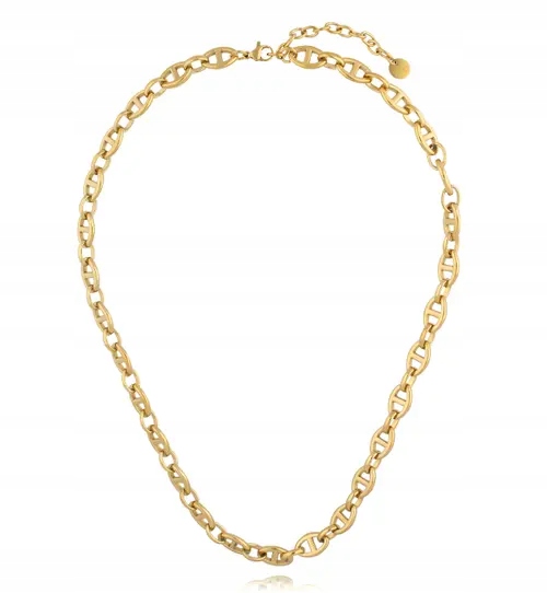 Náhrdelník By Dziubeka, pozlacený, nastavitelný ocelový řetízek