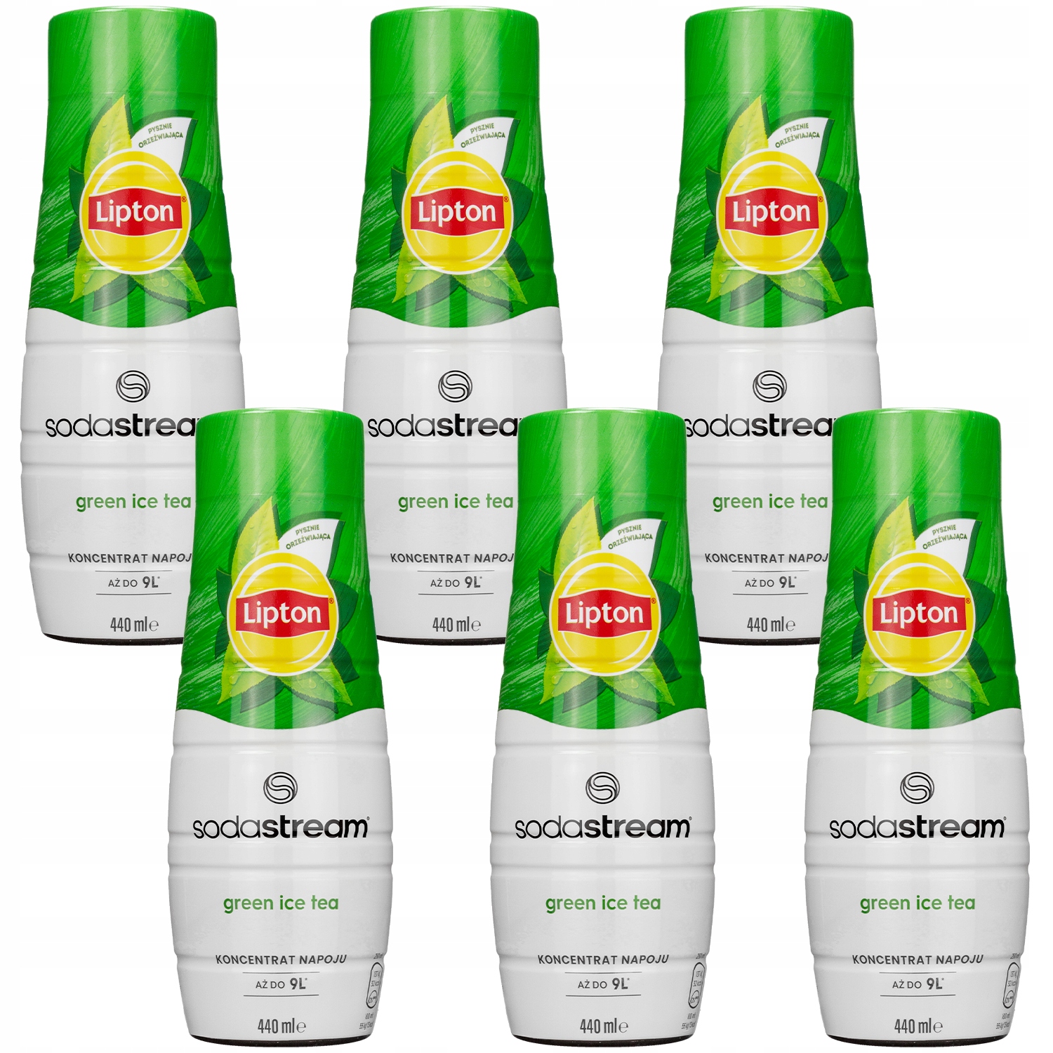 6 x Sirup Sodastream Lipton Ice Tea Zelený Čaj Do Saturátoru Na Vodu