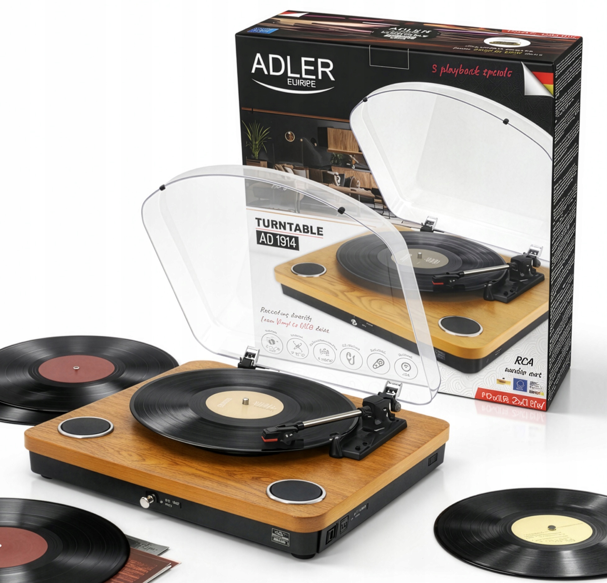 Gramofon Adler Ad 1914 Wood s Usb a Bluetooth – Klasika v moderním stylu