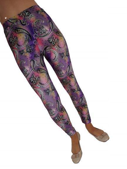 

Paisley Modne Legginsy Damskie Getry fiolet r.M/L