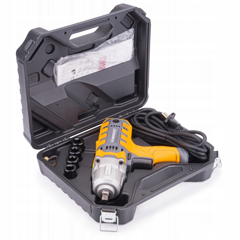 KLUCZ UDAROWY ELEKTRYCZNY 2100W 1/2 800Nm NASADKI Marka Powermat