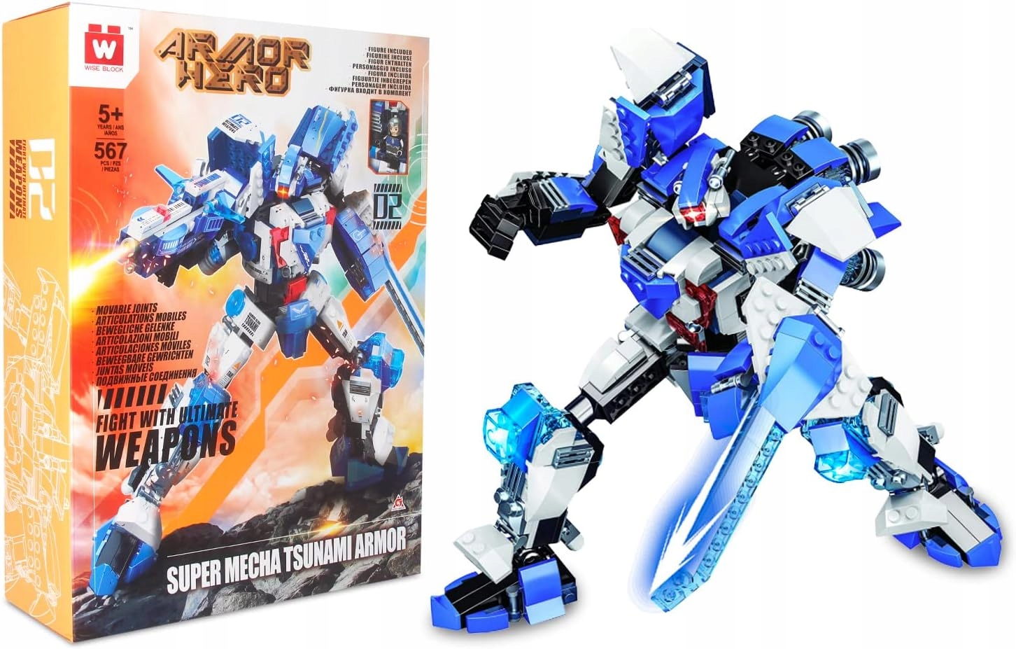 Wise Block Figurka Wojownika Tsunami 24 CM