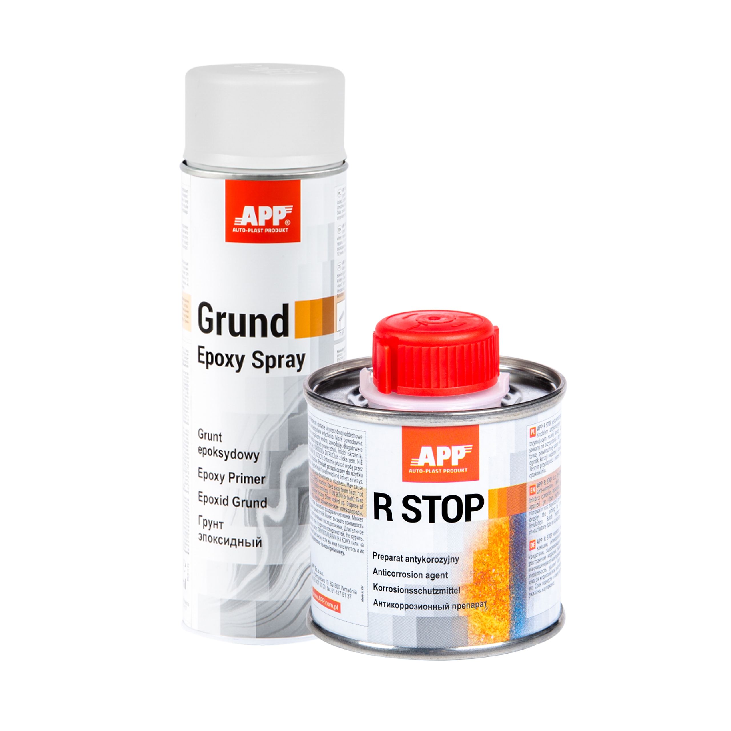

R-stop antykorozyjny+Podkład epoksydowy Spray App