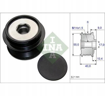 INA SPRZEGLO ALTERNATORA CHRYSLER VOYAGER IV Producent części Schaeffler INA