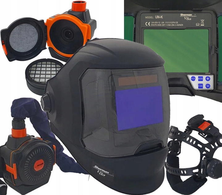 Samostmívací Maska Sherman-profi V8A Se Systémem Proudění Vzduchu Papr